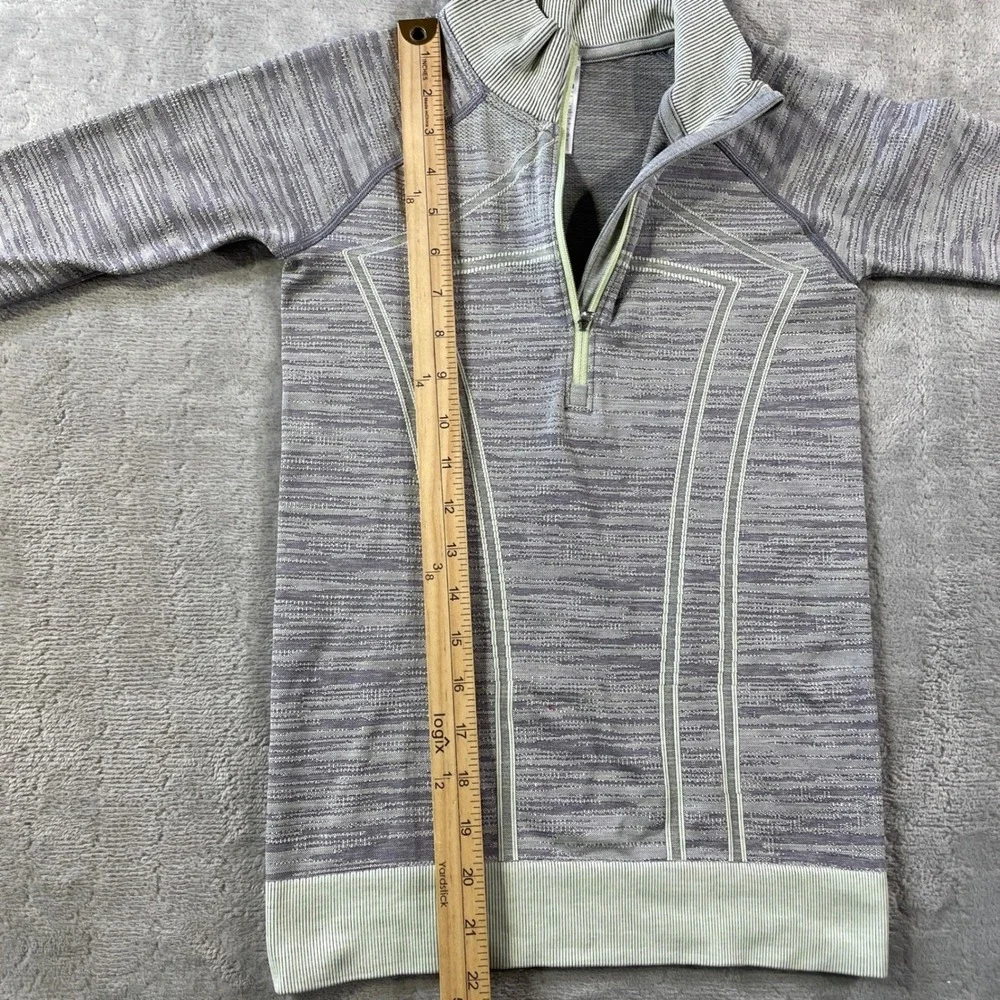 Ivivva Lululemon Pullover Top Girls Size 10 Gray Quarter Zip Athletic Activewear